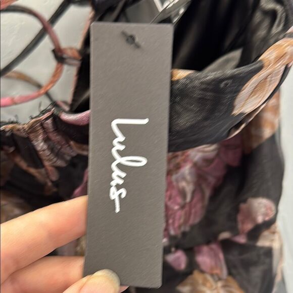 Lulu's Tan and Pink Spaghetti Strapless Sundress for Wedding Guest - Picture 7 of 9